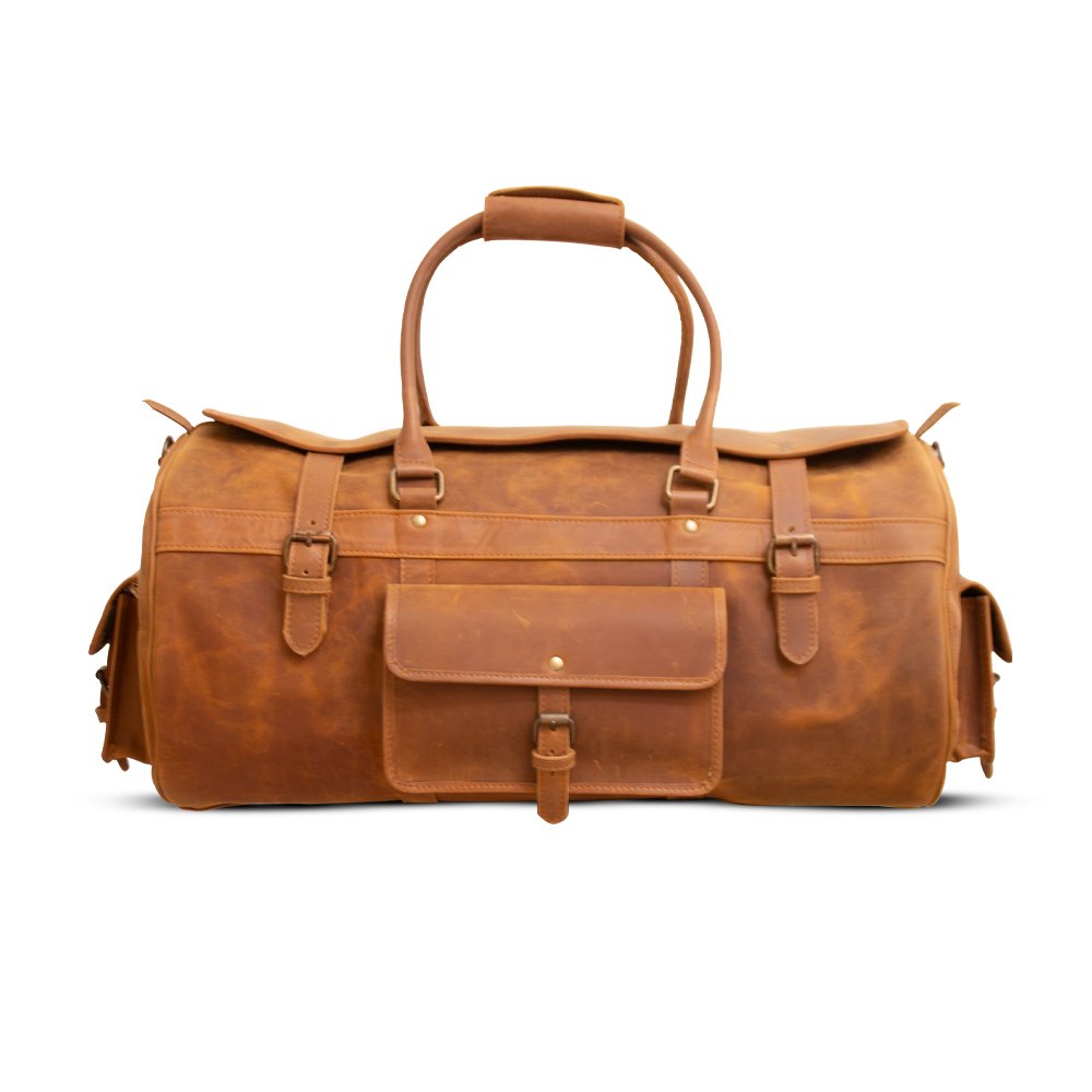 Leather travel bags