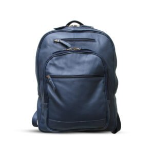 Leather BackPack Navy Blue