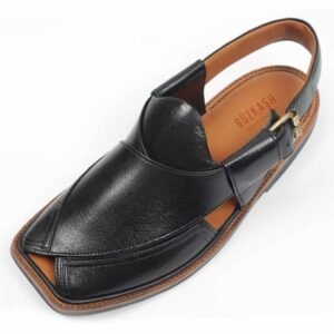 Mustang - The Classic Shape of Peshawari Chappal in Black