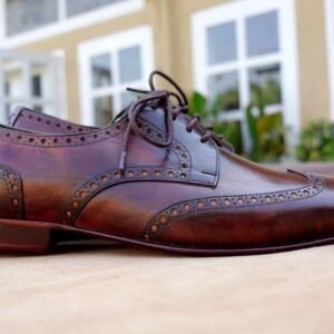 Aügeron - Full Brogue Derby in Tobacco